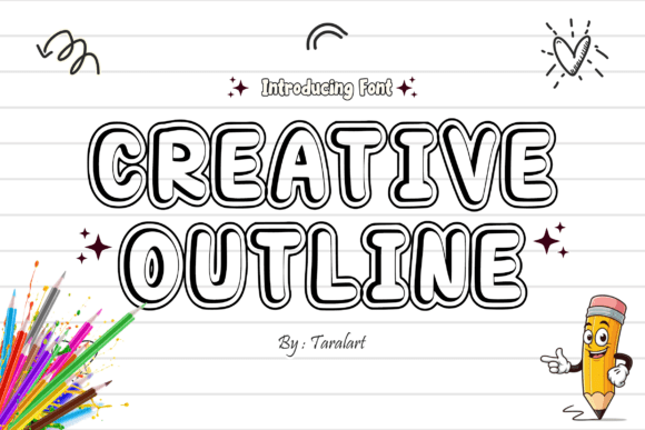 Creativeoutline Regular: A Playful Typeface for Joyful Projects