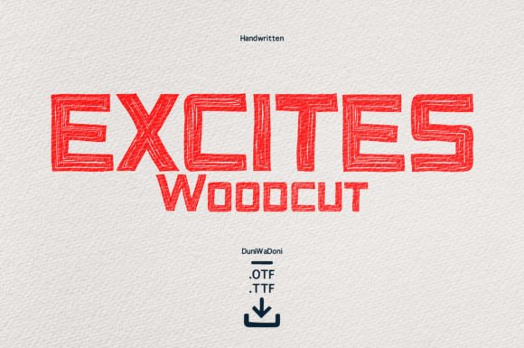 Excites Woodcut: A Typeface with Built-In Character