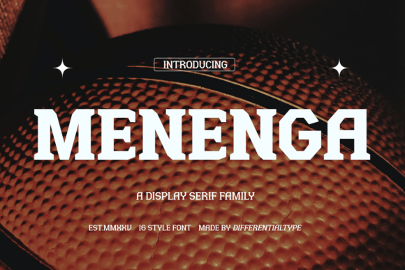 Menenga: A Futuristic Serif for Bold Brand Statements