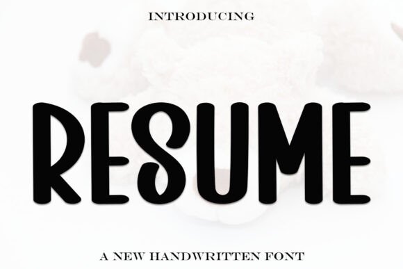 Resume: A Display Typeface That Captures Joyful Energy
